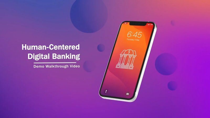 Phone showing a digital banking app