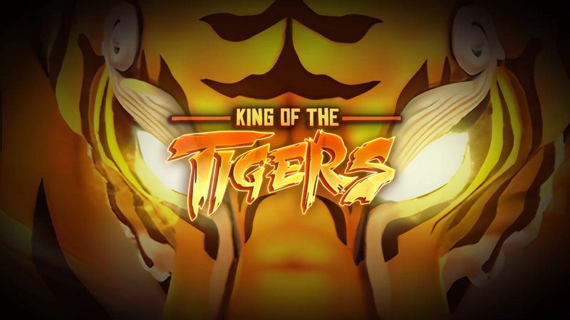 King of the Tigers title with glowing tiger eyes