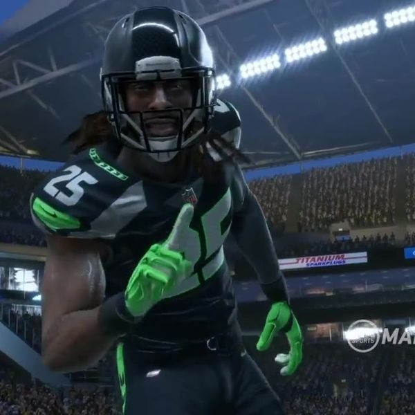 Madden NFL 18 player on the field